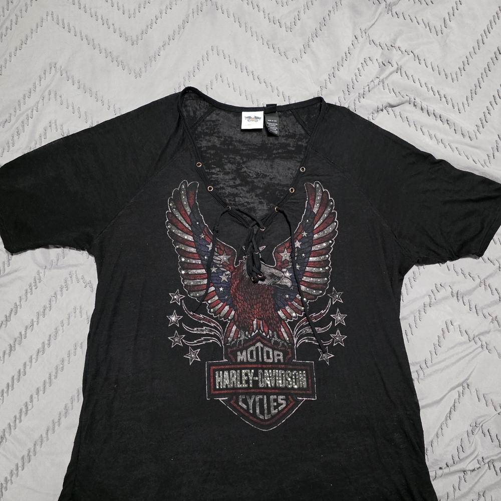 Black Harley-Davidson Graphic T-Shirt